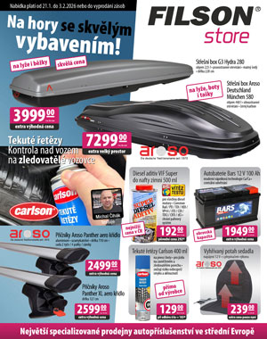 Filsonstore leták leden 2026 Na hory se skvělým vybavením