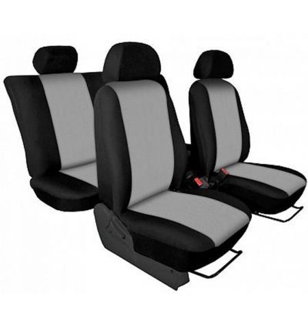 Autopotahy přesné / potahy na sedadla Nissan Micra (3-dv / 5-dv) (02-) - design Torino světle šedá / výroba ČR | Filson Store