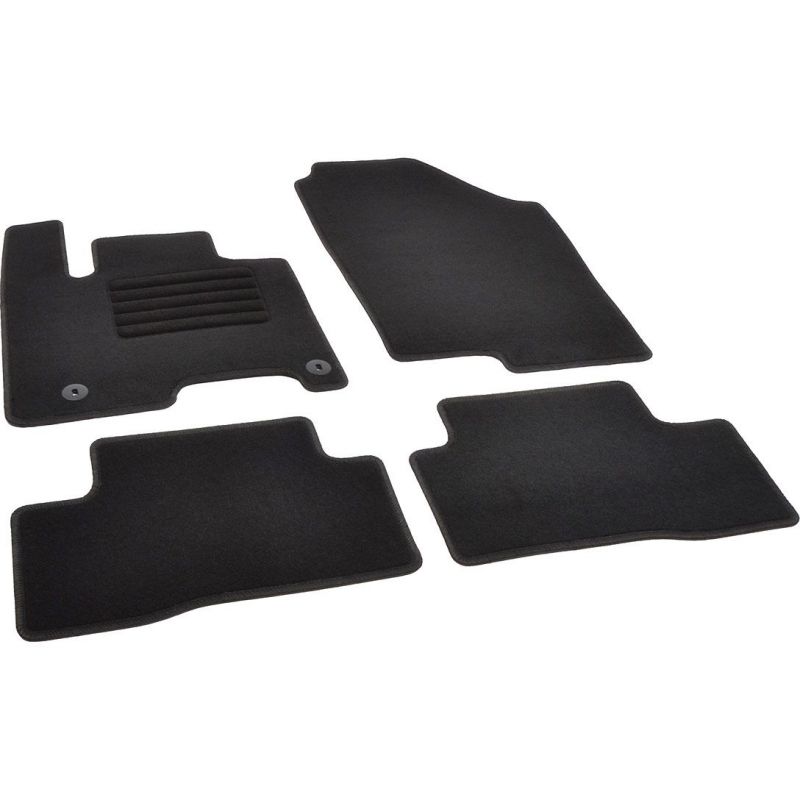 Autokoberce textilní přesné černé / černé obšití - Hyundai Tucson IV (Typ NX4) PHEV (2020-2023) 5-sedadel