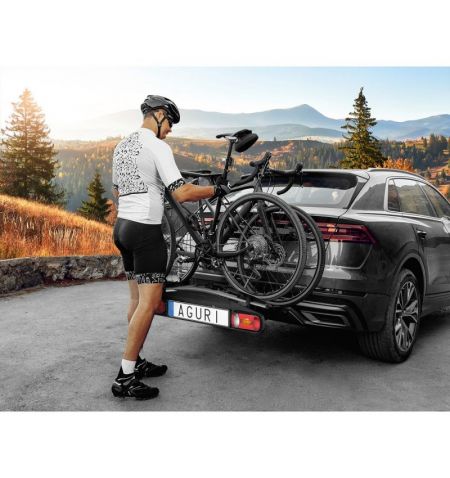 Nosič na tažné zařízení na 3 kola / elektrokola Aguri Active Bike 3 Silver - sklopný | Filson Store