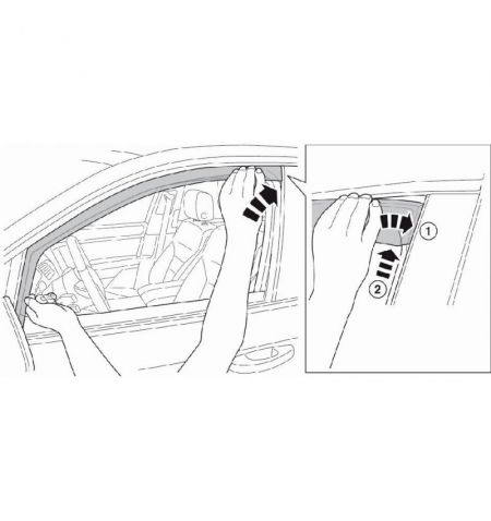 Deflektory / ofuky / protiprůvanové plexi G3 přesné Škoda Octavia III 5-dv (2013-) Liftback / Combi - přední | Filson Store