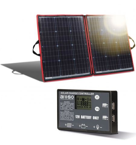 Solární panely rozkládací přenosné s PWM regulátory 220W 12V/24V 2ks 106x73cm - do auta / na kempování | Filson Store