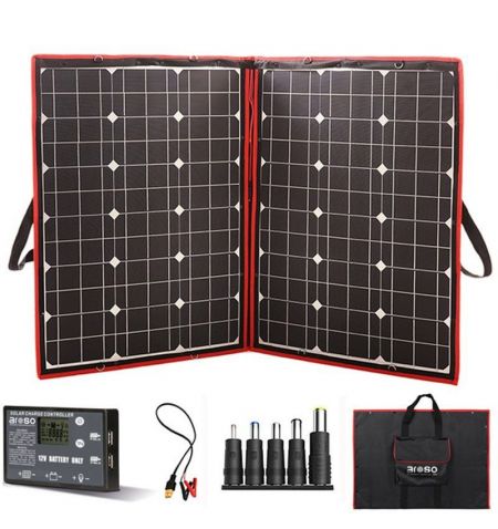 Solární panely rozkládací přenosné s PWM regulátory 220W 12V/24V 2ks 106x73cm - do auta / na kempování | Filson Store