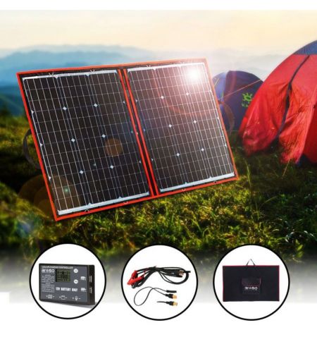 Solární panely rozkládací přenosné s PWM regulátory 220W 12V/24V 2ks 106x73cm - do auta / na kempování | Filson Store