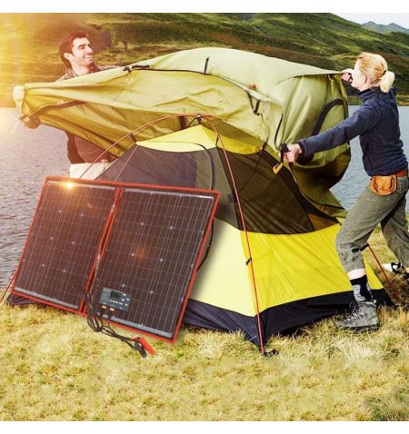 Solární panely rozkládací přenosné s PWM regulátory 220W 12V/24V 2ks 106x73cm - do auta / na kempování | Filson Store