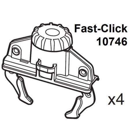 Rychloupínací adaptéry Fast-Click - sada 4ks pro střešní boxy Thule Touring | Filson Store