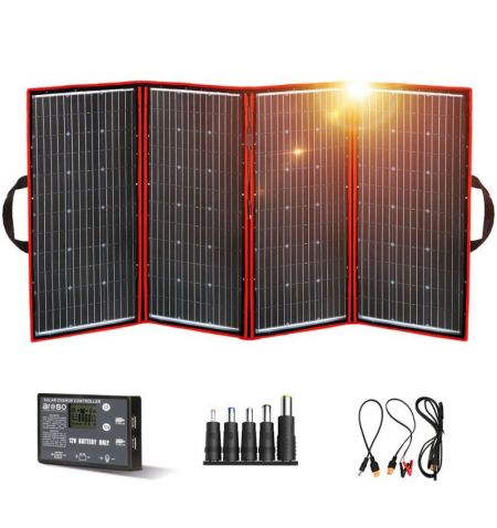 Solární panel rozkládací přenosný s PWM regulátorem 220W 12V/24V 212x73cm - do auta / na kempování | Filson Store