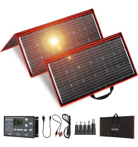 Solární panel rozkládací přenosný s PWM regulátorem 220W 12V/24V 212x73cm - do auta / na kempování | Filson Store