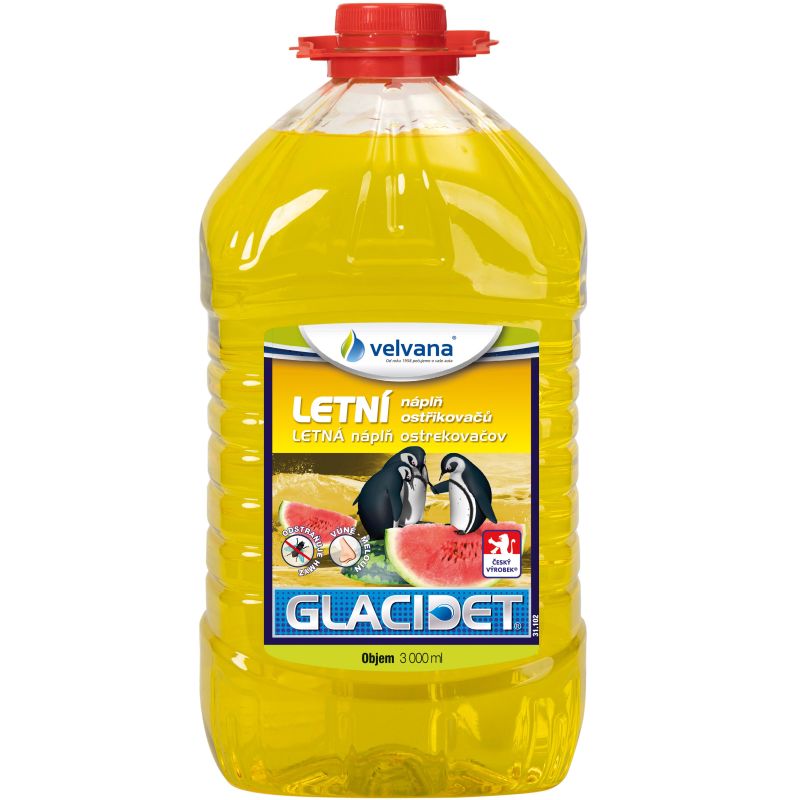 Letní směs do ostřikovačů Glacidet 3l PET láhev - parfém meloun