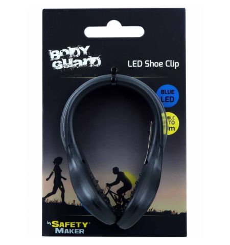 Reflexní výstražná svítílna na boty / clip LED diodový - modrý Walser - 2