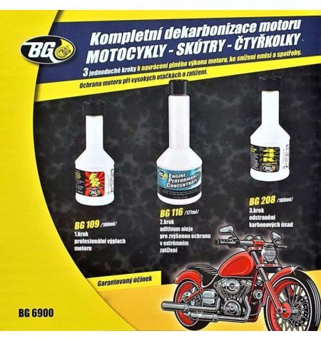 Dekarbonizace pro čtyřtaktní motocykly / čtyřkolky / skútry - profesionální sada BG - 2