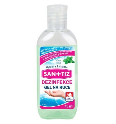 Dezinfekční gel na ruce / dezinfekce Sanitiz 6x 75ml - parfém máta / obsahuje Aloe Vera | Filson Store