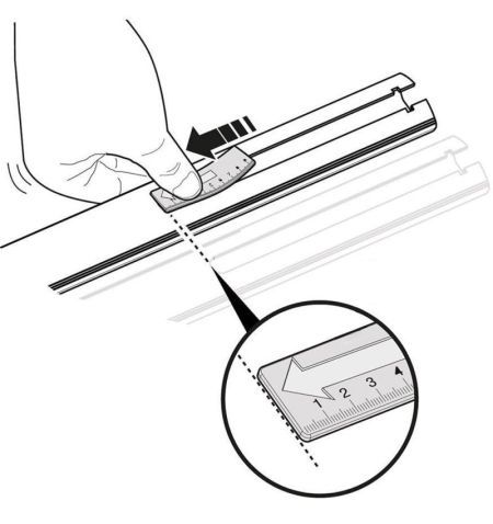 Záslepky / posuvné měrky tyčí střešního nosiče / příčníku Menabo Tema - sada 4ks | Filson Store