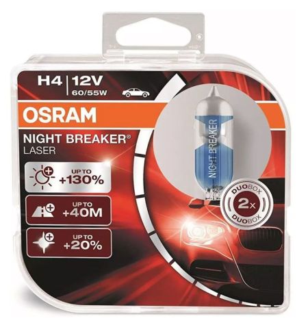 Autožárovky Osram Night Breaker Laser H4 12V 60/55W P43t - plastový box 2ks | Filson Store