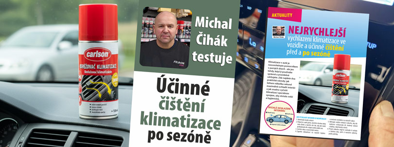 Michal Čihák testuje čistič klimatizace Carlson | Filsonstore Michal Čihák testuje čistič klimatizace Carlson | Filsonstore